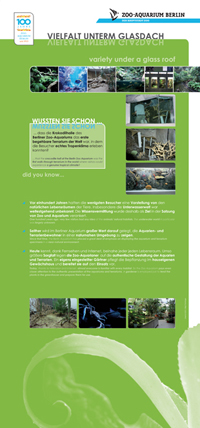 Aufsteller 100 Jahre Zoo-Aquarium Berlin