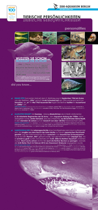 100 Jahre Zoo-Aquarium Berlin Aufsteller